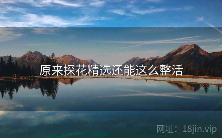 原来探花精选还能这么整活